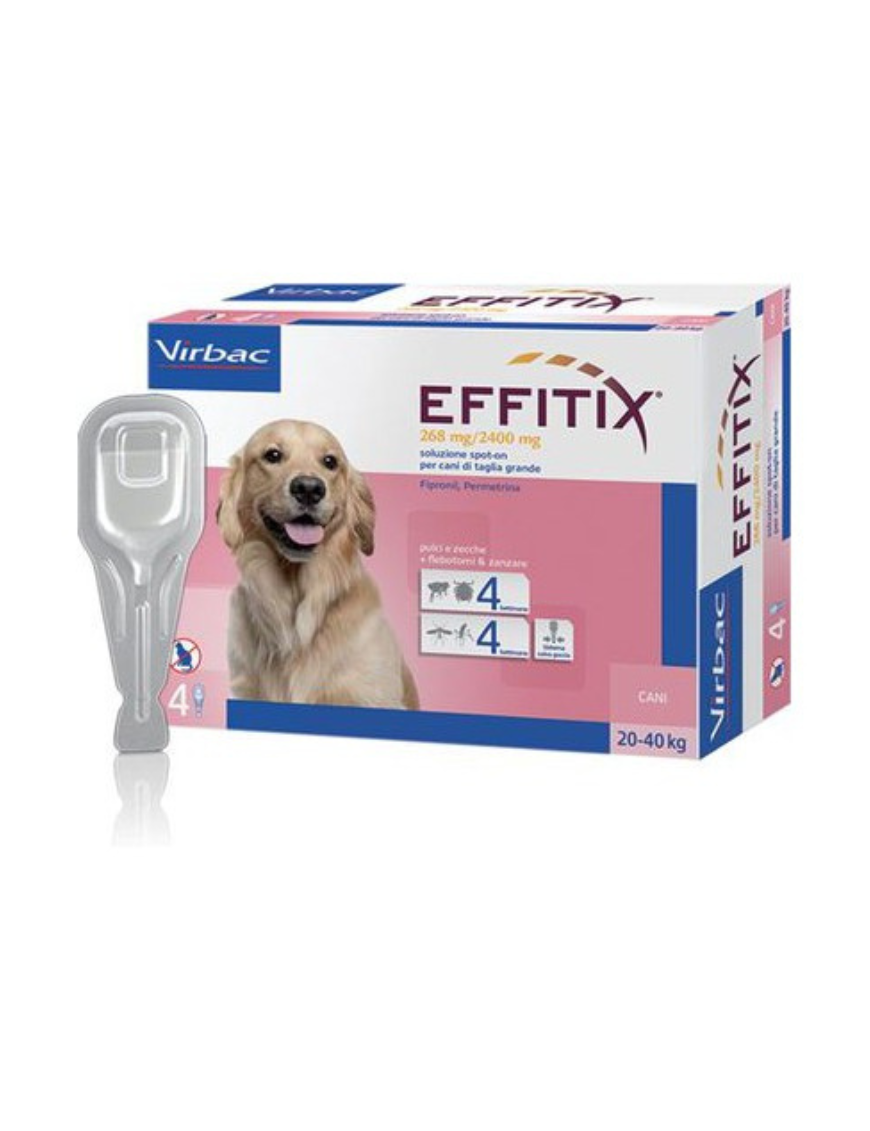 VIRBAC EFFITIX SPOT ON 4 PIPETTE 20/40 KG