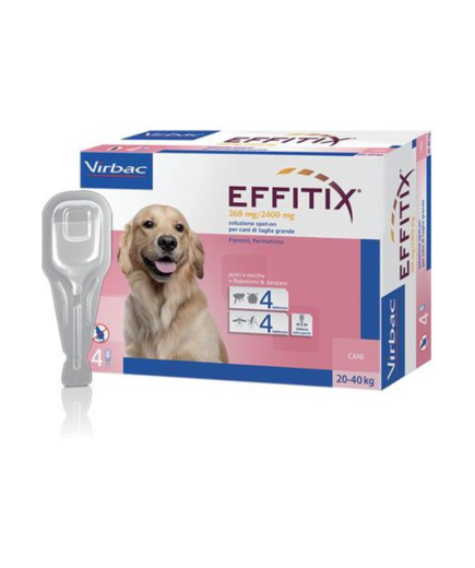 VIRBAC EFFITIX SPOT ON 4 PIPETTE 20/40 KG